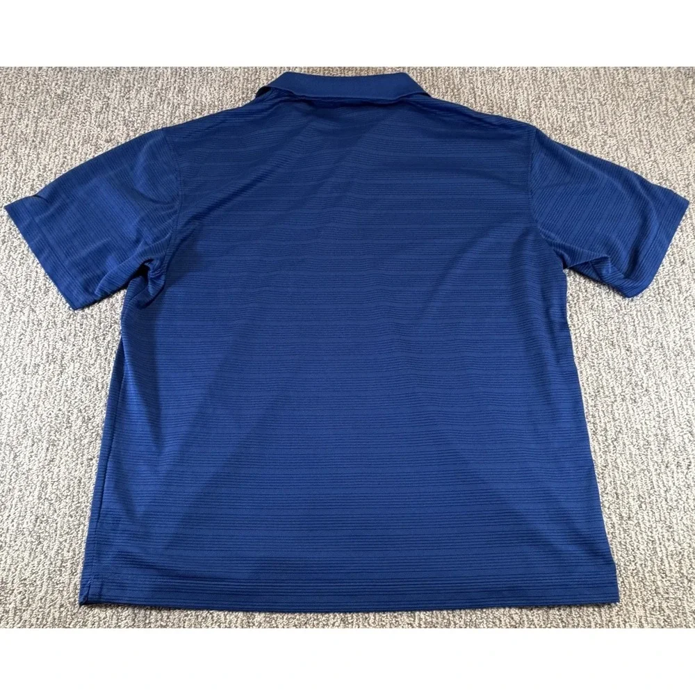 Nike‎ Golf Polo Shirt Mens XL Blue Black Stripe Dri Fit 274038-438 Performance